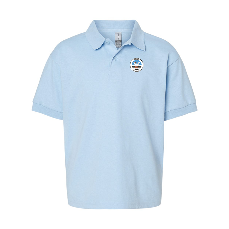 Youth Swansea City Soccer Gildan Dry Blend Jersey Polo
